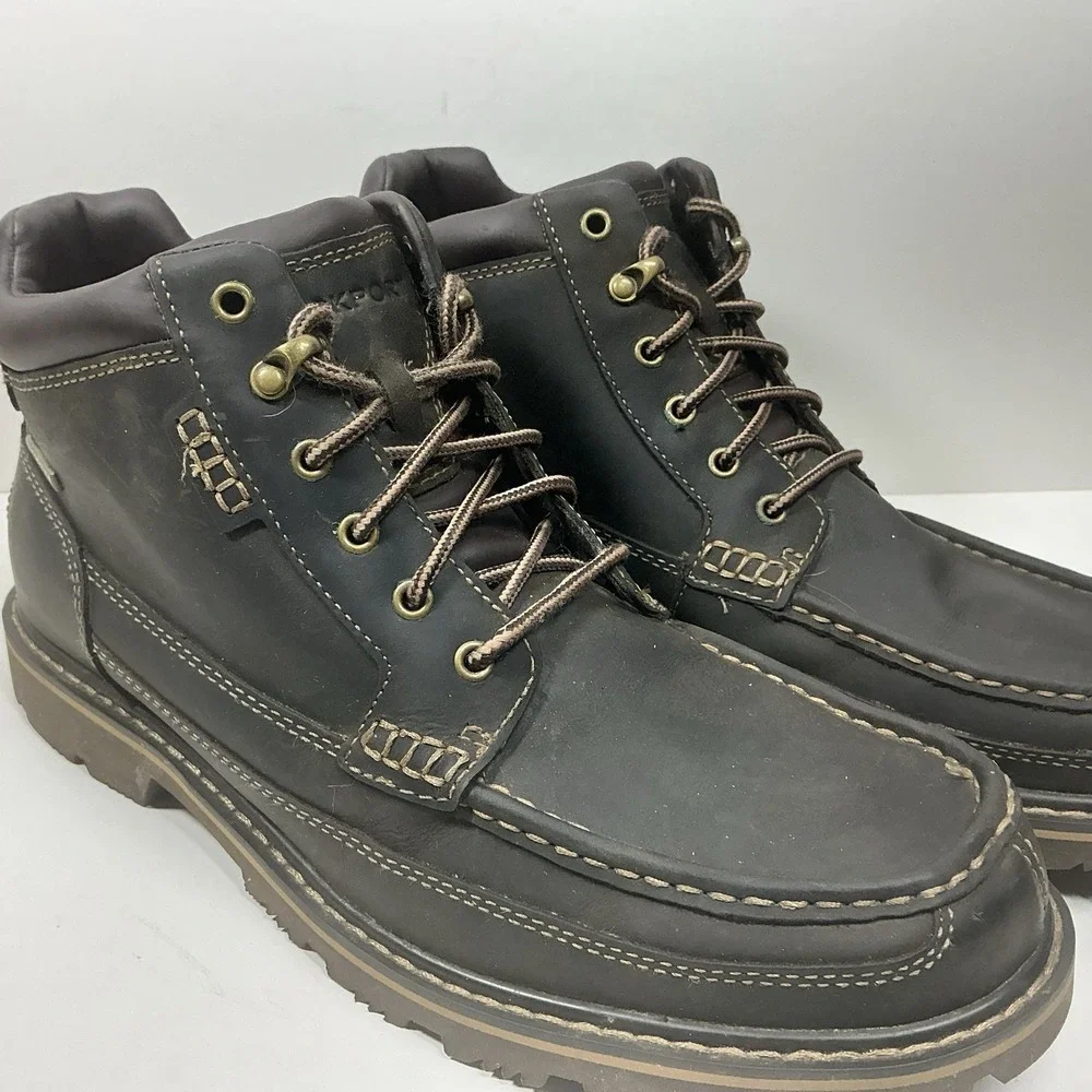 Rockport Hydro-Shield Waterproof Chukka Boots Mens Sz 9.5 Brown Leather Hiking